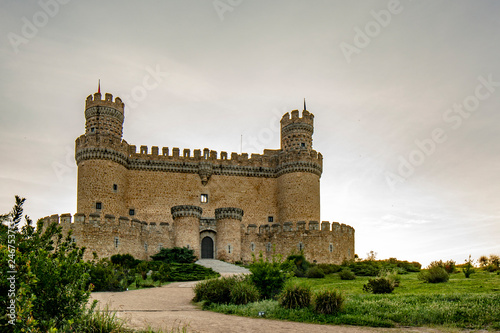 Castle of the Mendoza in Manzanares el Real in Madrid,  Spain