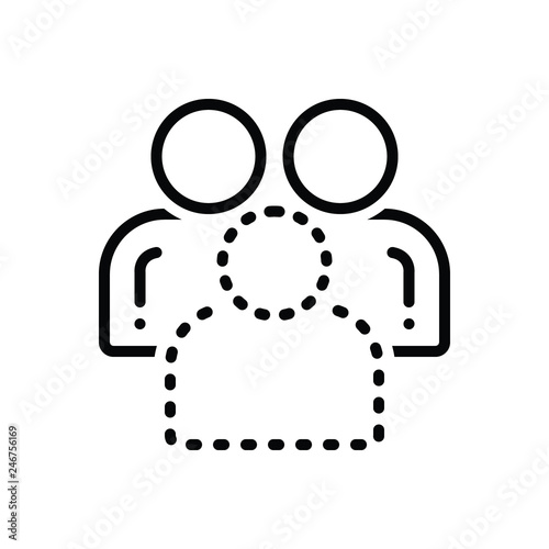 Black line icon for   endorsement  group 