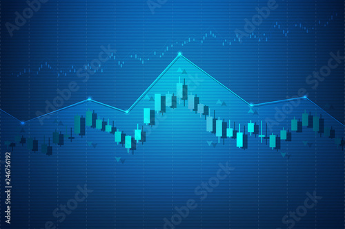 candle stick graph chart of stock market investment trading. business and financial concept, Vector