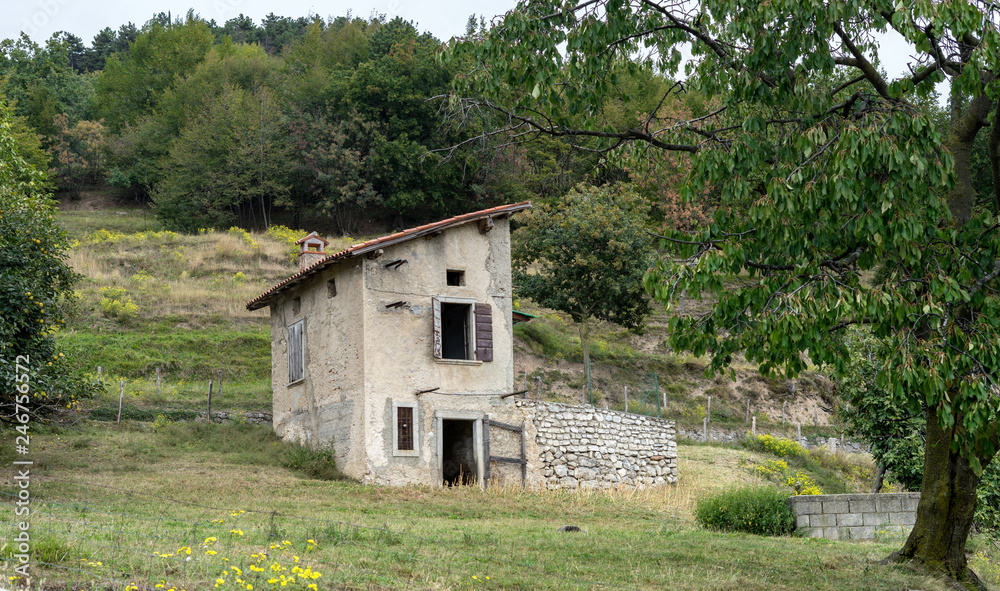 Traditional sheepfold in Tignale in Italy