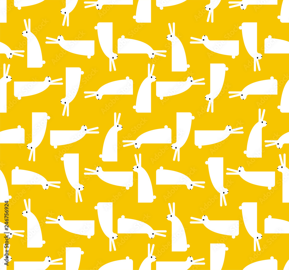 Rabbit pattern seamless. hare background. Baby cloth texture. Vector illustration Rabbit pattern seamless. hare background. Baby cloth texture. Vector illustration