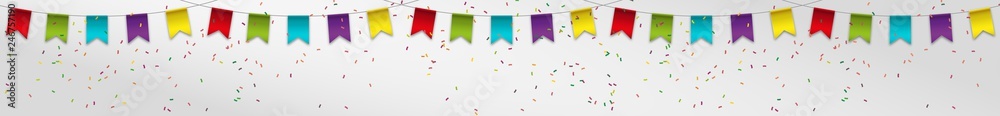 Fototapeta premium bunte Girlanden in einem Banner