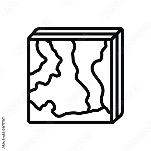 Black line icon for hyperspectral 