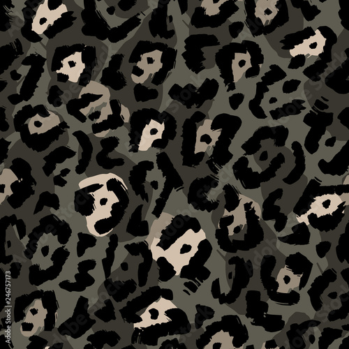 Seamless set of camouflage pattern vector. Camo fashion seamless print. Natural organic camouflage texture. Military seamless background 