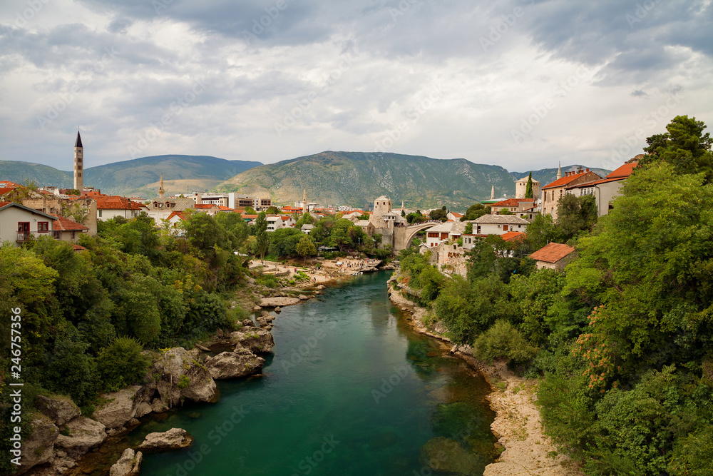 Mostar - Old Bridge and Neretva river, Bosnia and Herzegovina