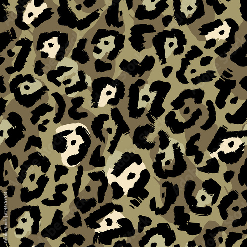 Seamless set of camouflage pattern vector. Camo fashion seamless print. Natural organic camouflage texture. Military seamless background 