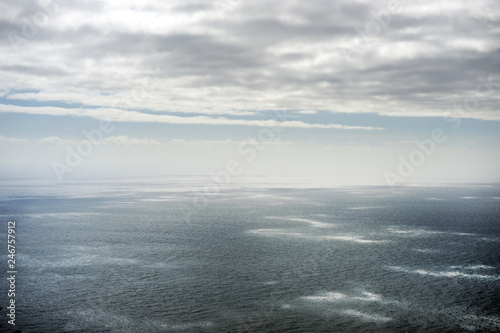 Ocean view with cloudy sky