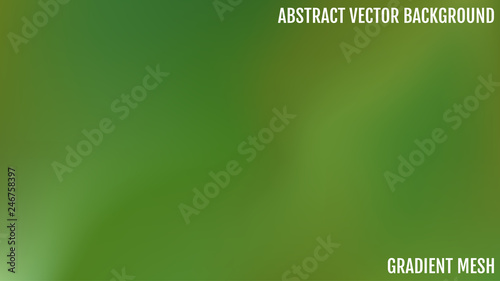 Abstract green and blue blurred gradient background with light. Nature backdrop.  Shaded smooth silk empty background.
