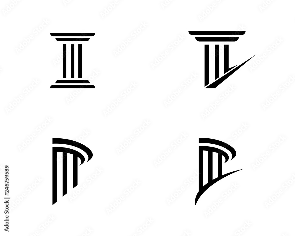 Pillar Logo Template. Column Vector illustration Pillar Logo Template. Column Vector illustration