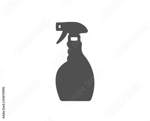 Cleaning spray icon. Washing liquid or Cleanser symbol. Housekeeping equipment sign. Quality design element. Classic style icon. Vector