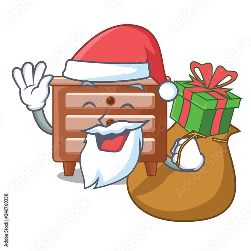 Santa with gift shape of bedside table shape funny