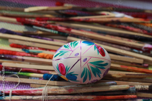 handmade painted easter eggs © Victoriia