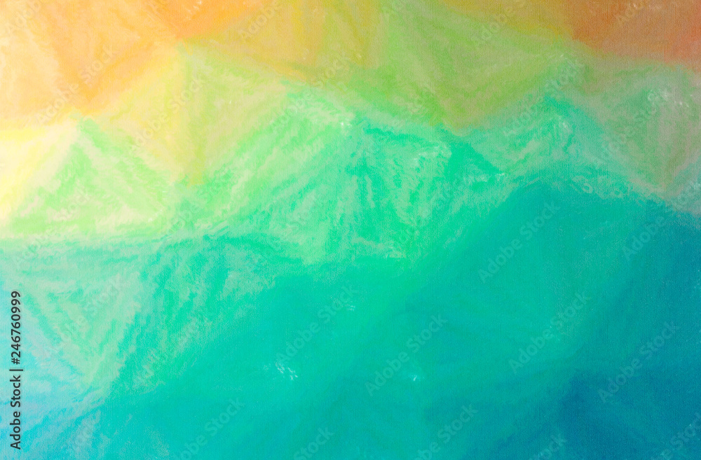 Fototapeta premium Abstract illustration of blue, green and yellow Wax Crayon background