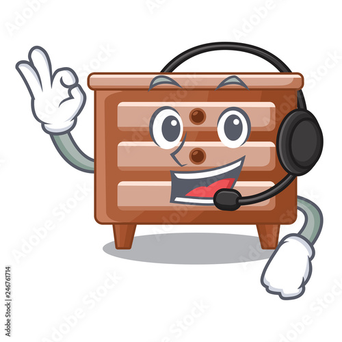 With headphone shape of bedside table shape funny