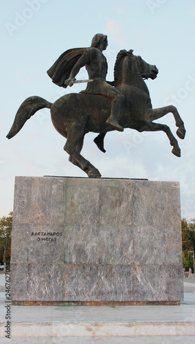 Statue of Alexander the Great Thessaloniki Greece photo