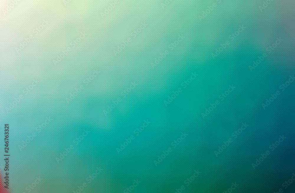 Abstract illustration of blue, purple and green through the tiny glass background