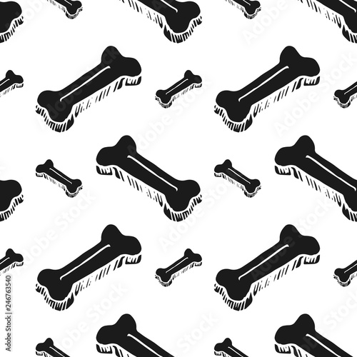 bone toy vector seamless pattern