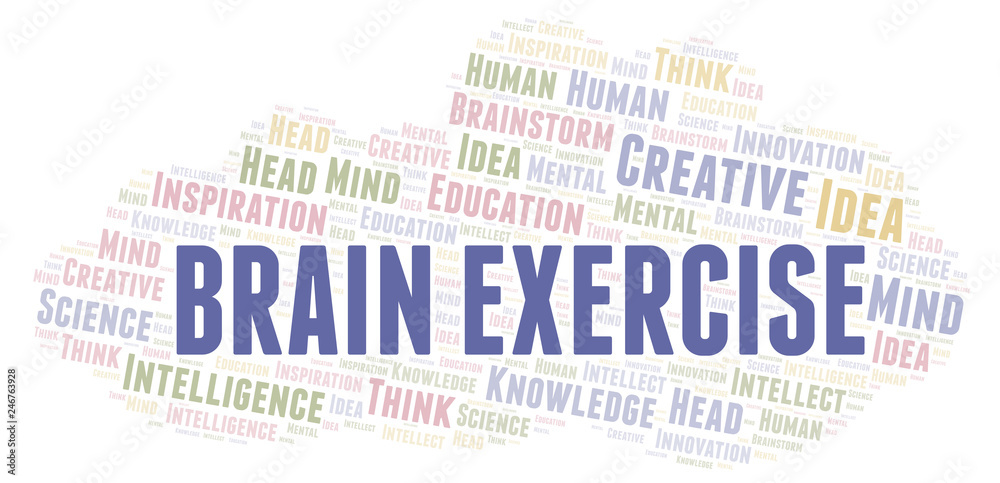 Fototapeta premium Brain Exercise word cloud.