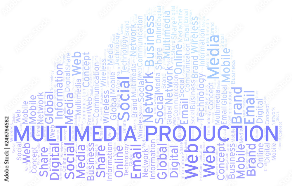 Multimedia Production word cloud.
