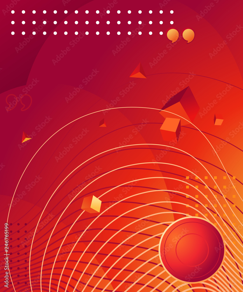 Obraz premium Modern abstract graphic composition with bright color.