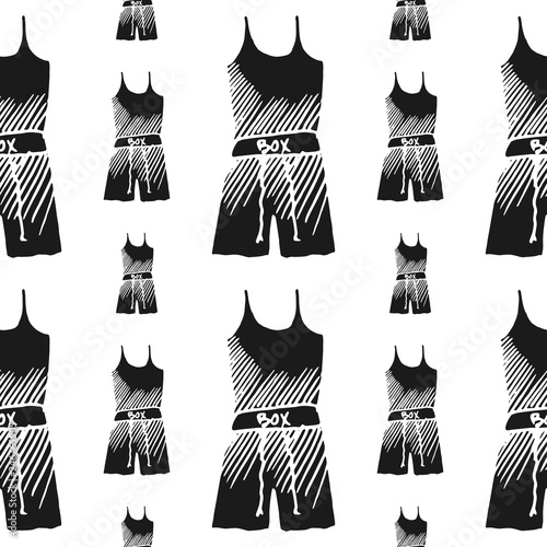 boxing uniform vector seamless pattern
