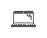 Laptop icon. Mobile computer device sign. Quality design element. Classic style icon. Vector
