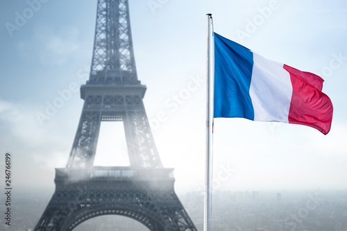 france nation patrie pays république fierté nationale paris tour eiffel air pollution polluer respirer particule ville urbanisme gaz environnement nuage brume saturation capitale france photo