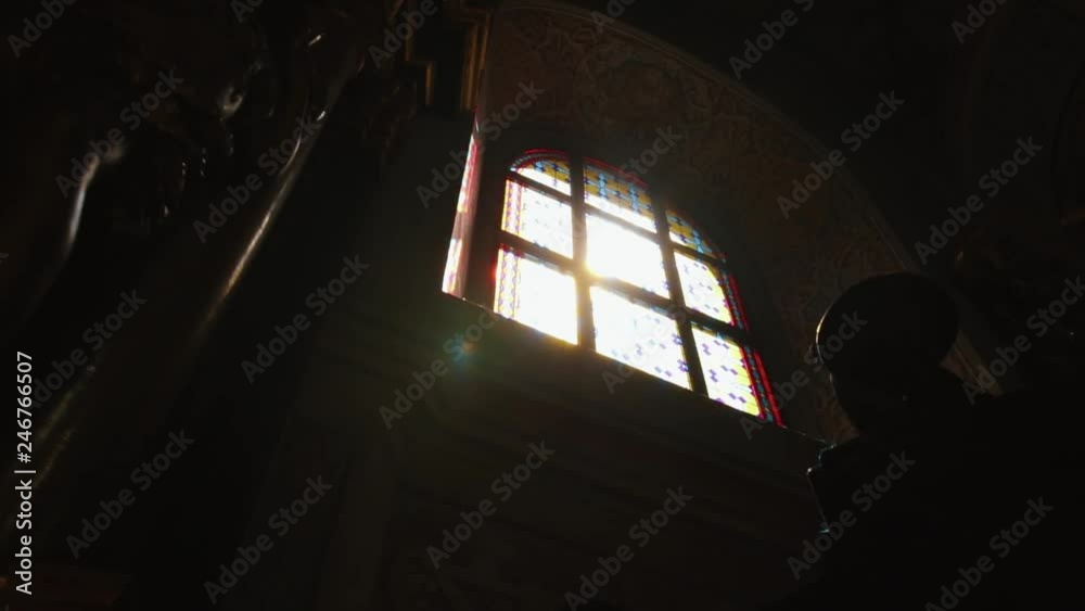 Sunlight Through Church Stain-glass Window Sunlight Through Church Stain-glass Window