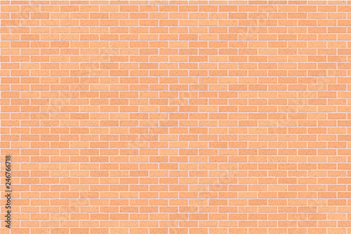 Light brown brick wall abstract background. Texture of bricks. Vector illustration. Template design for web banners