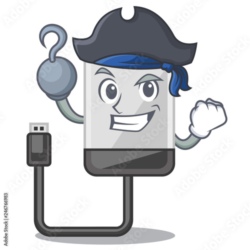 Pirate hard drive in shape of mascot
