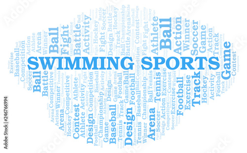 Swimming Sports word cloud.