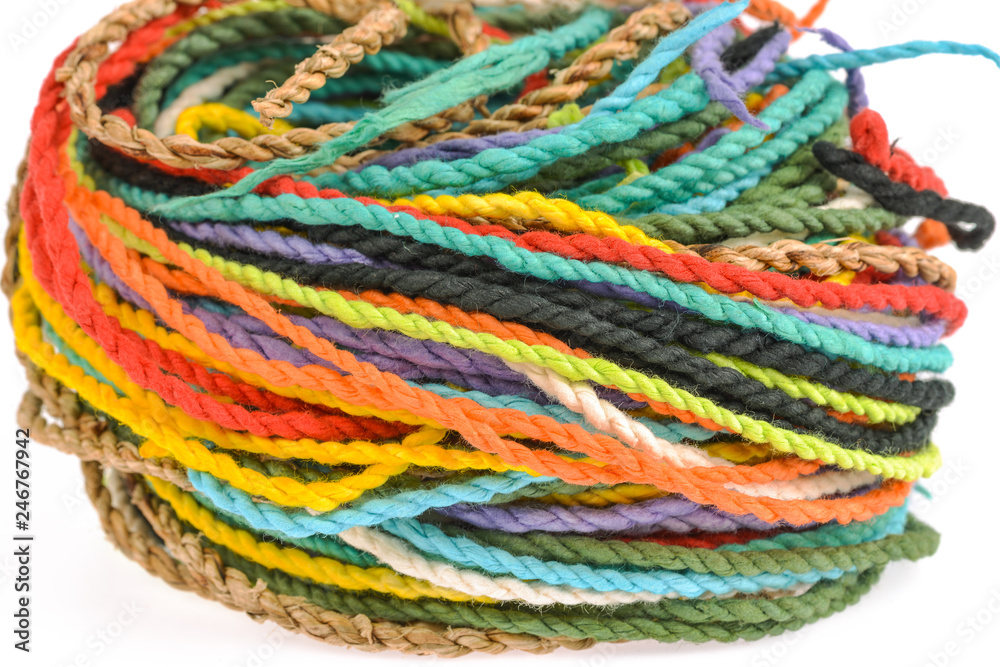 colorful rope  made from mulberry paper