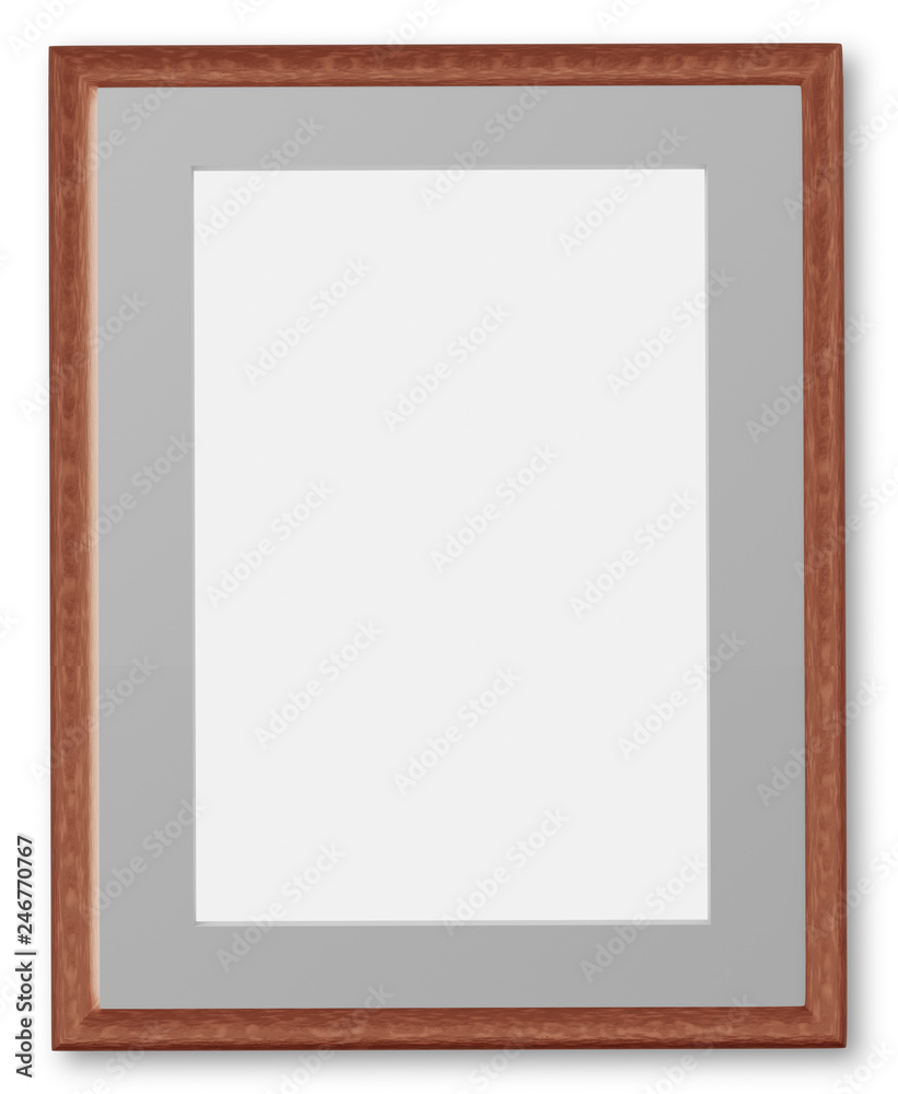 Fototapeta premium Empty advertising poster (banner) - mockup template on gray background. 3D rendering