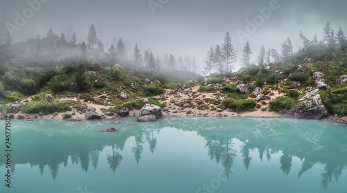 Lago di Sorapis in National Park Dolomites