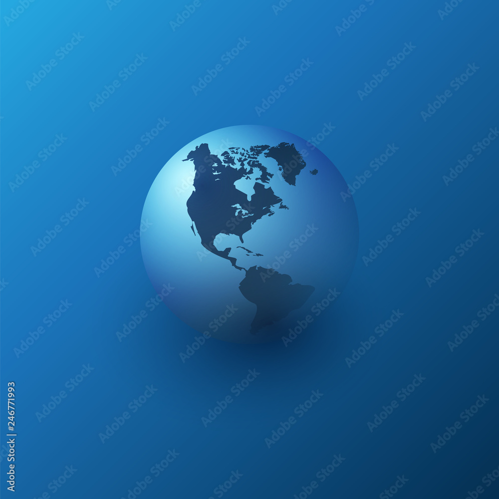 Fototapeta premium Earth Globe Design - Global Business, Technology, Globalisation Concept, Vector Template 