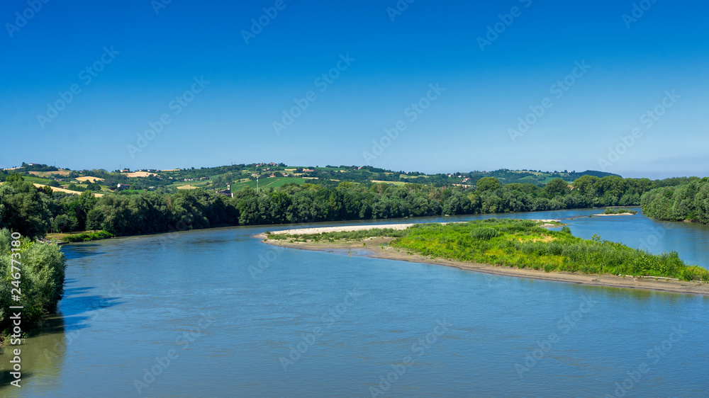 The Po river at Casale Monferrato