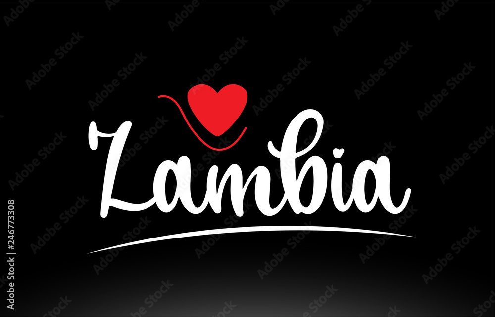 Zambia country text typography logo icon design on black background Zambia country text typography logo icon design on black background