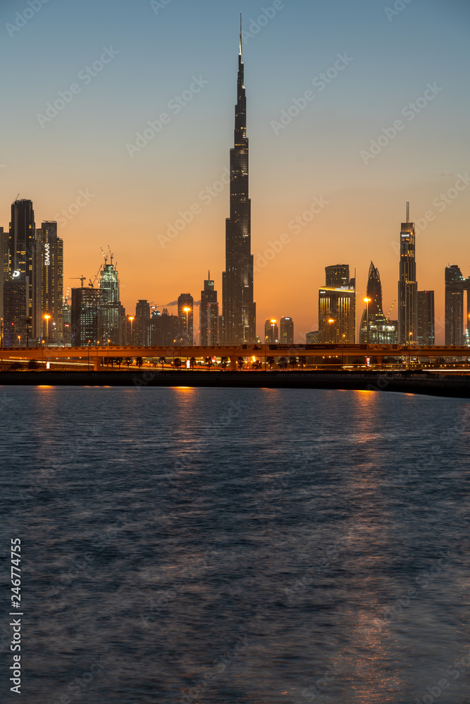 Dubai skyline city view, United arabic emirates