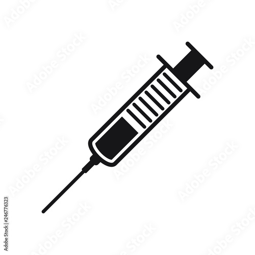 Syringe icon, hypodermic vector icon