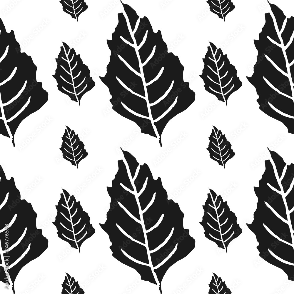 leaf vector seamless pattern