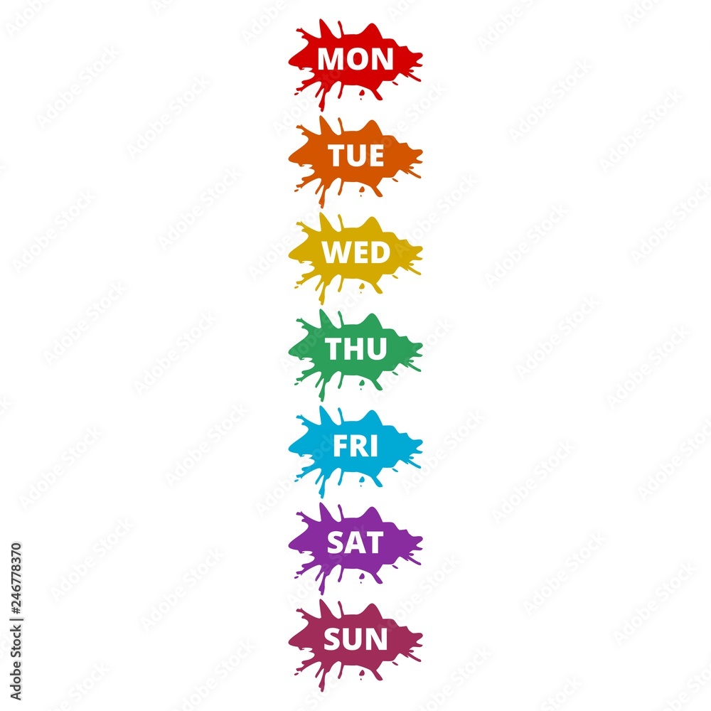 Weekly calendar, Weekly concept Weekly calendar, Weekly concept