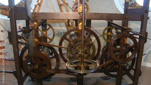 The chimes on the old castle tower still work. A serviceable bronze clockwork mechanism has been counting down time for many, many years.
