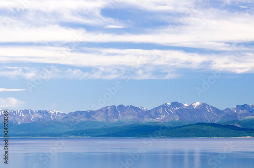 Background with Hovsogol lake  Mongolia