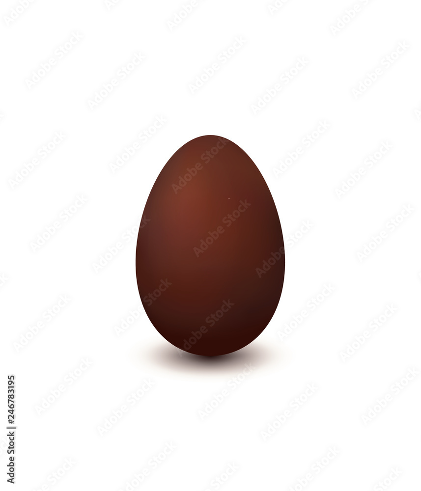 Chocolate easter egg, single object isolated on white background Chocolate easter egg, single object isolated on white background