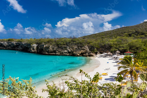 The pristine Grote Knip beach on the tropical Island of Curacao © Zstock