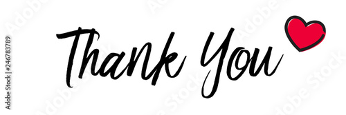 Thank You - Dankeskarte Banner mit Herz