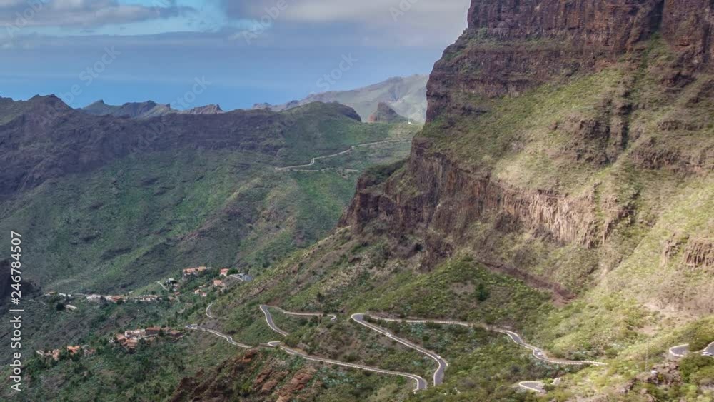 Iconic mountain road timelapse in Teno mountains Iconic mountain road timelapse in Teno mountains