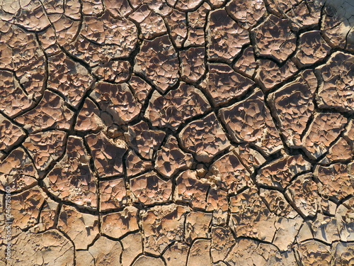 ry, cracked ground from drought