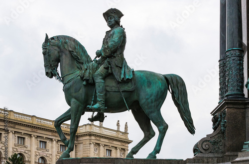 Monument to Maria Theresa in Vienna on the square near the Museum of Natural History.