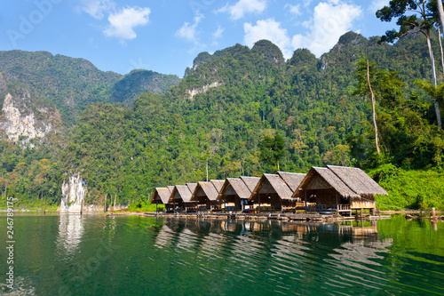 Ecolodge. Cheow  Larn Lake. Khao Sok National Park. Suratthani Province, Thailand, Asia photo